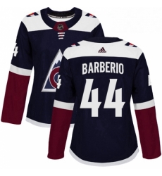 Womens Adidas Colorado Avalanche 44 Mark Barberio Authentic Navy Blue Alternate NHL Jersey 