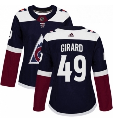 Womens Adidas Colorado Avalanche 49 Samuel Girard Authentic Navy Blue Alternate NHL Jersey 