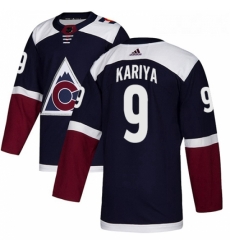 Youth Adidas Colorado Avalanche 9 Paul Kariya Authentic Navy Blue Alternate NHL Jersey 