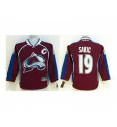 Youth nhl jerseys colorado avalanche #19 sakic red[patch C]