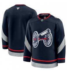 Men Columbus Blue Jackets Blank Navy 2024 25 Stitched Hockey Jersey