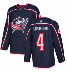 Mens Adidas Columbus Blue Jackets 4 Scott Harrington Authentic Navy Blue Home NHL Jersey 