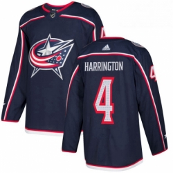 Mens Adidas Columbus Blue Jackets 4 Scott Harrington Premier Navy Blue Home NHL Jersey 