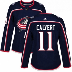 Womens Adidas Columbus Blue Jackets 11 Matt Calvert Premier Navy Blue Home NHL Jersey 