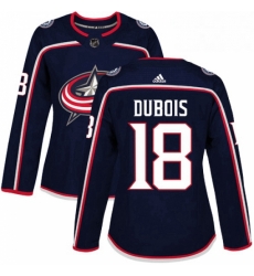 Womens Adidas Columbus Blue Jackets 18 Pierre Luc Dubois Premier Navy Blue Home NHL Jersey 