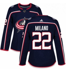 Womens Adidas Columbus Blue Jackets 22 Sonny Milano Premier Navy Blue Home NHL Jersey 