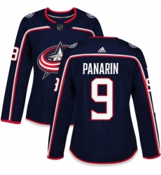 Womens Adidas Columbus Blue Jackets 9 Artemi Panarin Authentic Navy Blue Home NHL Jersey 