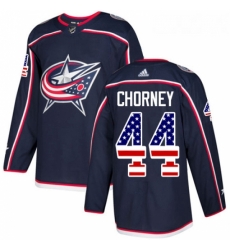 Youth Adidas Columbus Blue Jackets 44 Taylor Chorney Authentic Navy Blue USA Flag Fashion NHL Jersey 