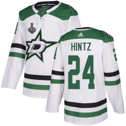 Men Adidas Dallas Stars 24 Roope Hintz White Road Authentic 2020 Stanley Cup Final Stitched NHL Jersey