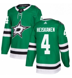 Mens Adidas Dallas Stars 4 Miro Heiskanen Authentic Green Home NHL Jersey 