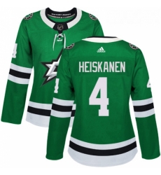 Womens Adidas Dallas Stars 4 Miro Heiskanen Premier Green Home NHL Jersey 