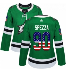 Womens Adidas Dallas Stars 90 Jason Spezza Authentic Green USA Flag Fashion NHL Jersey 