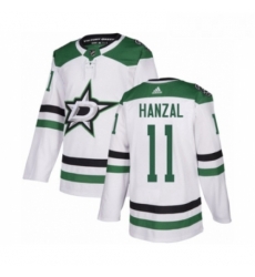 Youth Adidas Dallas Stars 11 Martin Hanzal Authentic White Away NHL Jersey 