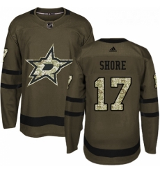 Youth Adidas Dallas Stars 17 Devin Shore Premier Green Salute to Service NHL Jersey 