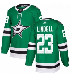 Youth Adidas Dallas Stars 23 Esa Lindell Authentic Green Home NHL Jersey 