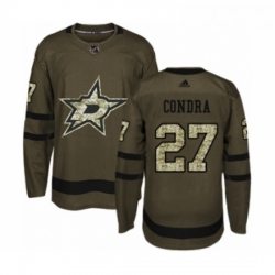 Youth Adidas Dallas Stars 27 Erik Condra Premier Green Salute to Service NHL Jersey 