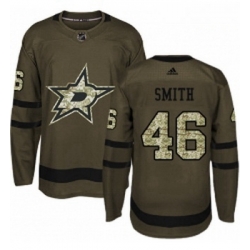 Youth Adidas Dallas Stars 46 Gemel Smith Premier Green Salute to Service NHL Jersey 