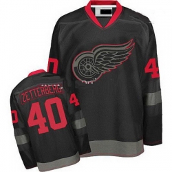 2011 Detroit 40 Henrik Zetterberg Black Ice Hockey Jersey