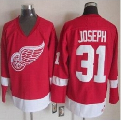 Detroit Red Wings #31 Curtis Joseph Red CCM Throwback Stitched NHL Jersey