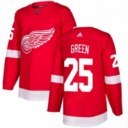 Mens Adidas Detroit Red Wings 25 Mike Green Authentic Red Home NHL Jersey 