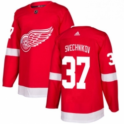 Mens Adidas Detroit Red Wings 37 Evgeny Svechnikov Premier Red Home NHL Jersey 