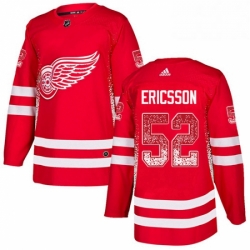 Mens Adidas Detroit Red Wings 52 Jonathan Ericsson Authentic Red Drift Fashion NHL Jersey 