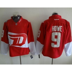 Red Wings #9 Gordie Howe Red 2016 Stadium Series Stitched NHL Jersey