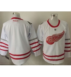 Red Wings Blank White Centennial Classic Stitched NHL Jersey