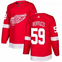 Youth Adidas Detroit Red Wings 59 Tyler Bertuzzi Authentic Red Home NHL Jersey 