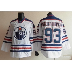 Edmonton Oilers 93# Ryan Nugent-Hopkins White Hockey Jersey