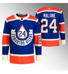 Men Edmonton Oilers 24 Brad Malone 2023 Royal Heritage Classic Primegreen Stitched Jersey