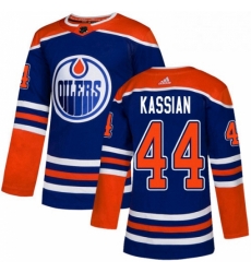 Mens Adidas Edmonton Oilers 44 Zack Kassian Premier Royal Blue Alternate NHL Jersey 