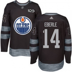 Oilers #14 Jordan Eberle Black 1917 2017 100th Anniversary Stitched NHL Jersey