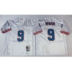 Oilers 9 Steve McNair White Throwback Jersey