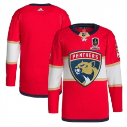 Men Florida Panthers Blank Red Home 2024 Stanley Cup Champions Stitched Jersey