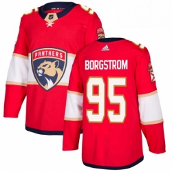Mens Adidas Florida Panthers 95 Henrik Borgstrom Authentic Red Home NHL Jersey  Mens Adidas Florida Panthers 95 Henrik Borgstrom Authentic Red Home NHL Jersey