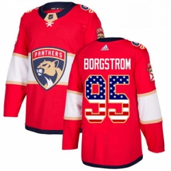Mens Adidas Florida Panthers 95 Henrik Borgstrom Authentic Red USA Flag Fashion NHL Jersey  Mens Adidas Florida Panthers 95 Henrik Borgstrom Authentic Red USA Flag Fashion NHL Jersey
