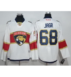 Panthers #68 Jaromir Jagr White Road Stitched NHL Jersey