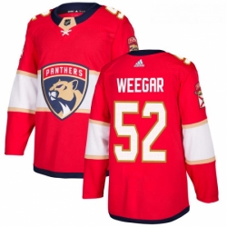 Youth Adidas Florida Panthers 52 MacKenzie Weegar Premier Red Home NHL Jersey 