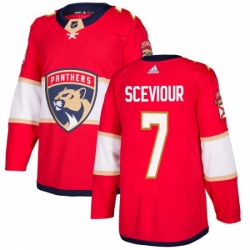 Youth Adidas Florida Panthers 7 Colton Sceviour Authentic Red Home NHL Jersey 