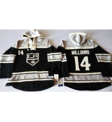 Los Angeles Kings #14 Justin Williams Black Sawyer Hooded Sweatshirt Stitched NHL Jersey