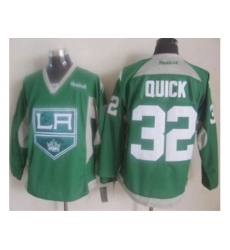 Los Angeles Kings #32 Jonathan Quick Green Practice Stitched NHL Jersey