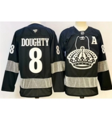 Men Los Angeles Kings 8 Drew Doughty Black With A Patch Alternate Stitched Hockey Jersey Men Los Angeles Kings 8 Drew Doughty Black With A Patch Alternate Stitched Hockey Jersey
