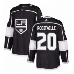 Mens Adidas Los Angeles Kings 20 Luc Robitaille Premier Black Home NHL Jersey 