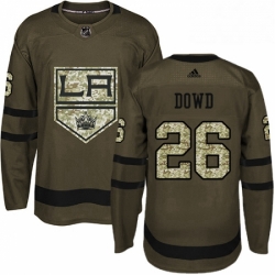 Mens Adidas Los Angeles Kings 26 Nic Dowd Authentic Green Salute to Service NHL Jersey 