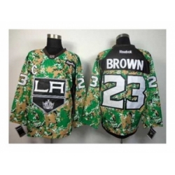 NHL Jerseys Los Angeles Kings #23 Brown camo[patch C]