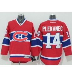 Canadiens  #14 Tomas Plekanec Stitched Red New CH NHL Jersey