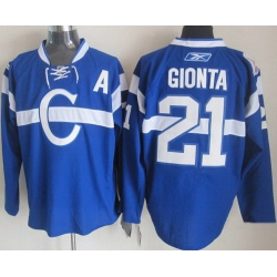 Montreal Canadiens 21 Brian Gionta Blue NHL Jerseys[patch A]