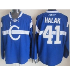 Montreal Canadiens 41 Jaroslav Halak Blue NHL Jerseys