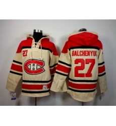 NHL montreal canadiens #27 galchenyuk cream[pullover hooded sweatshirt]